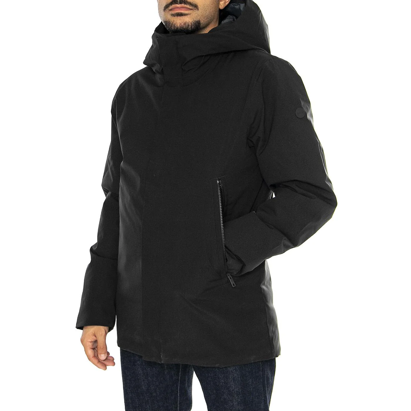 Vhinner Black - Giacca con Cappuccio Uomo Nera  Uomo ELVINE