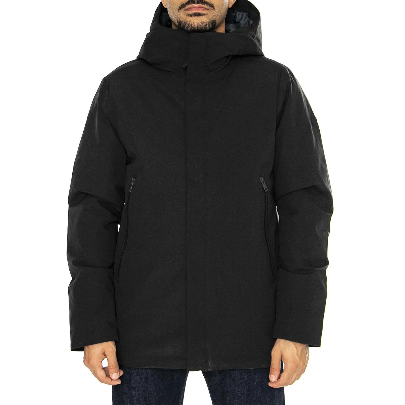 Vhinner Black - Giacca con Cappuccio Uomo Nera  Uomo ELVINE - Image 2