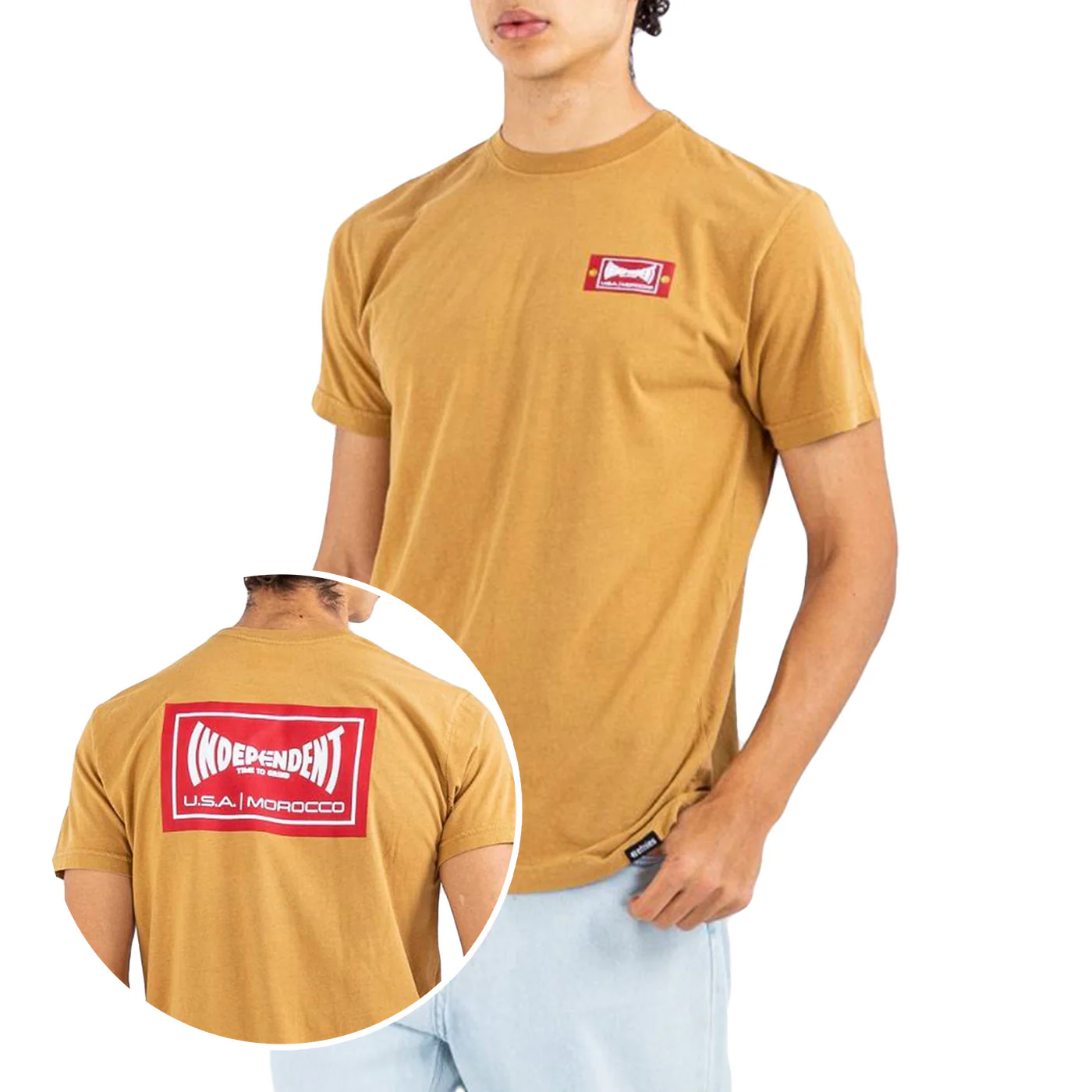 INDY WASH TEE TOBACCO - Maglietta Girocollo Uomo Marrone Uomo ETNIES