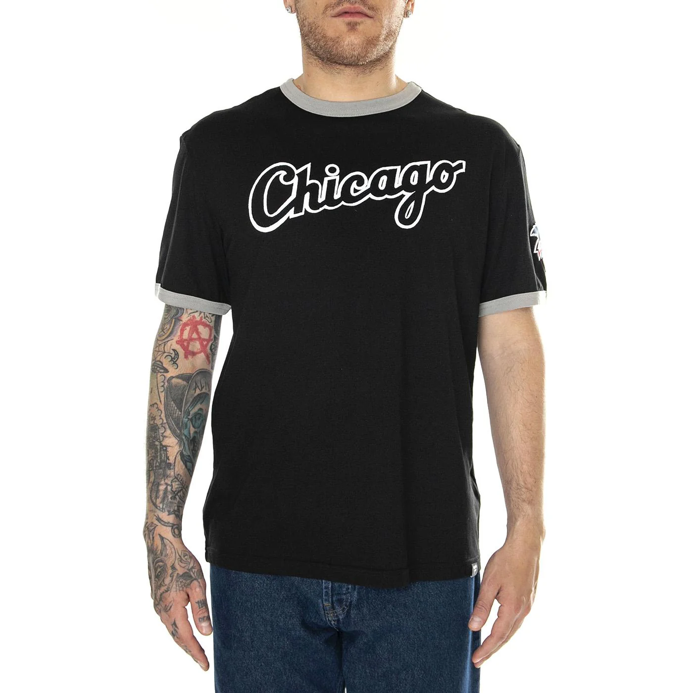 Chicago White Sox Fanatics Fundamental SS tee black/grey - Maglietta Girocollo Uomo Nera  Uomo FANATICS - Image 2
