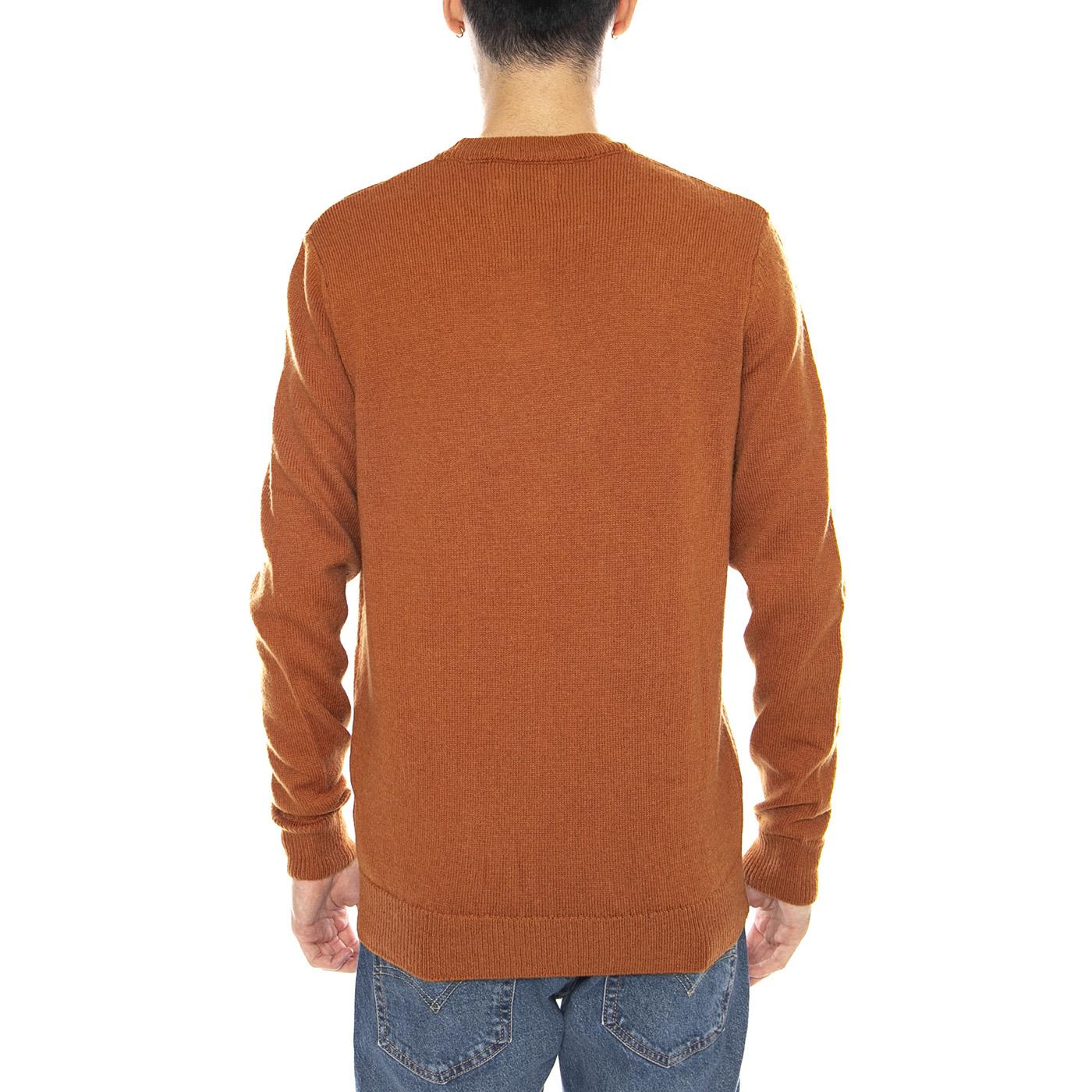 Maidstone Crew Sweat - Felpa Uomo Girocollo Burnt Ochre Ocra Uomo FARAH - Image 3