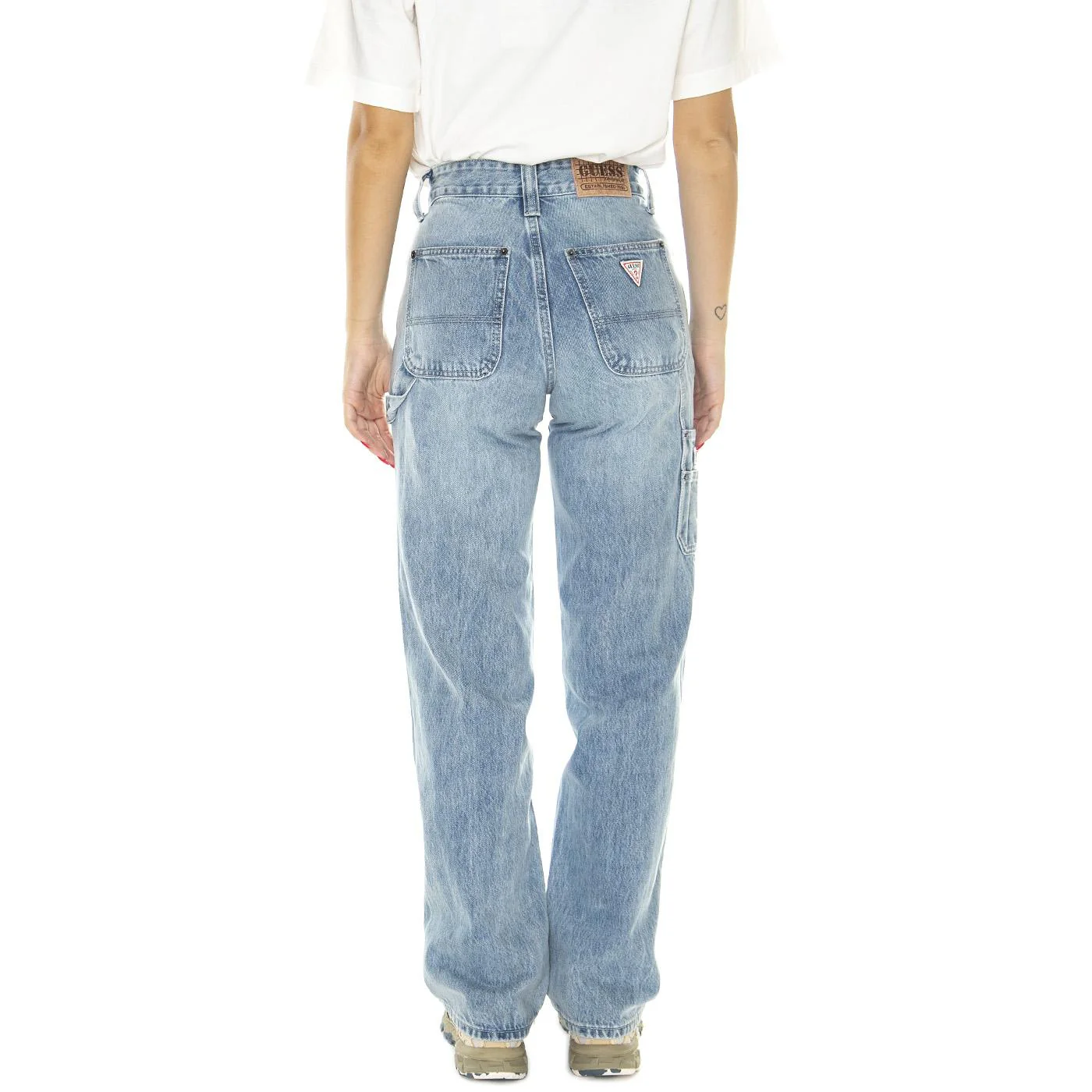 Go Denim Carpenter Pantt Go Leo Wash - Pantaloni Denim Jeans Donna Blu Donna GUESS ORIGINALS - Image 3