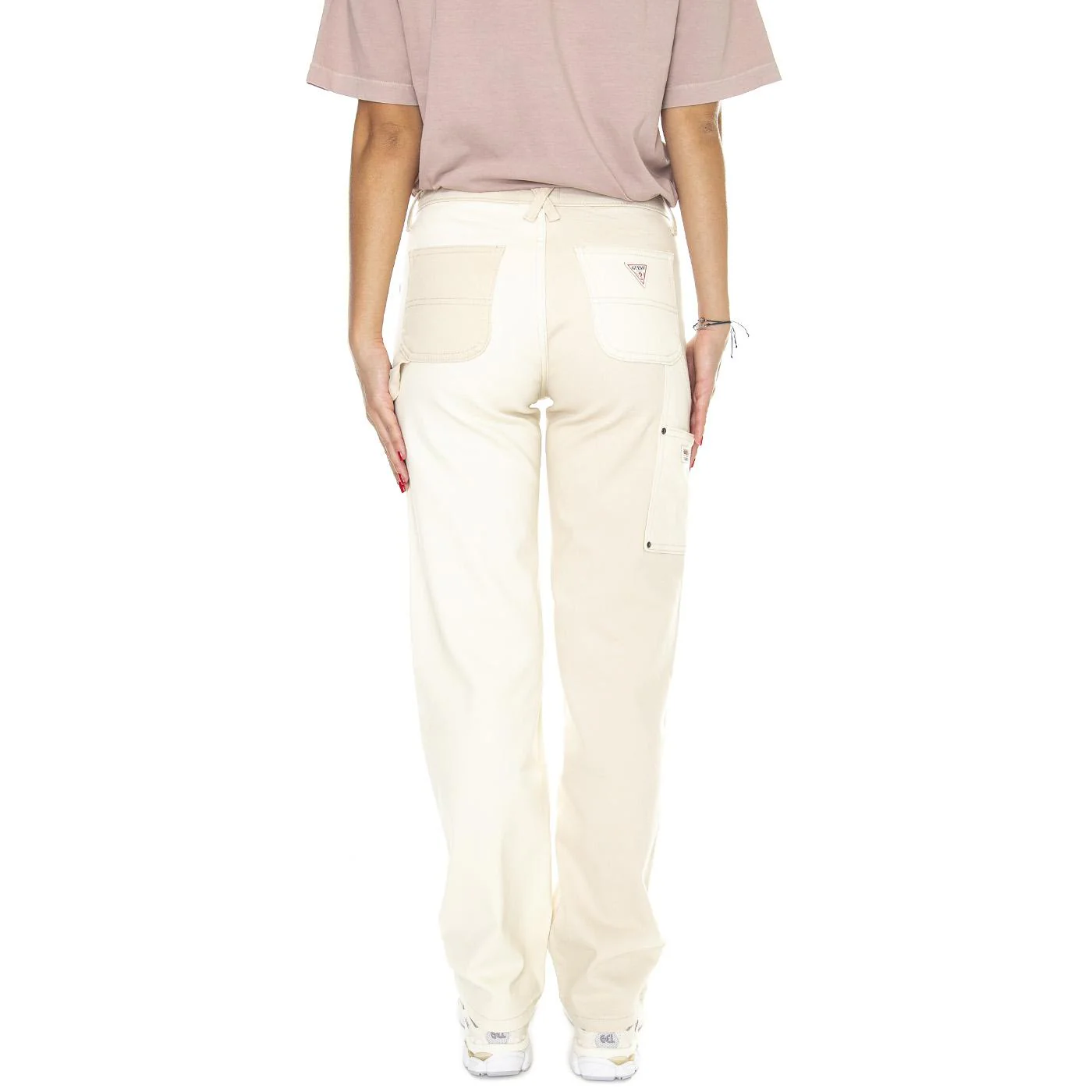 Go Kit Carpenter Pant Go Laurie Tan Wash - Pantaloni Donna Beige Donna GUESS ORIGINALS - Image 3