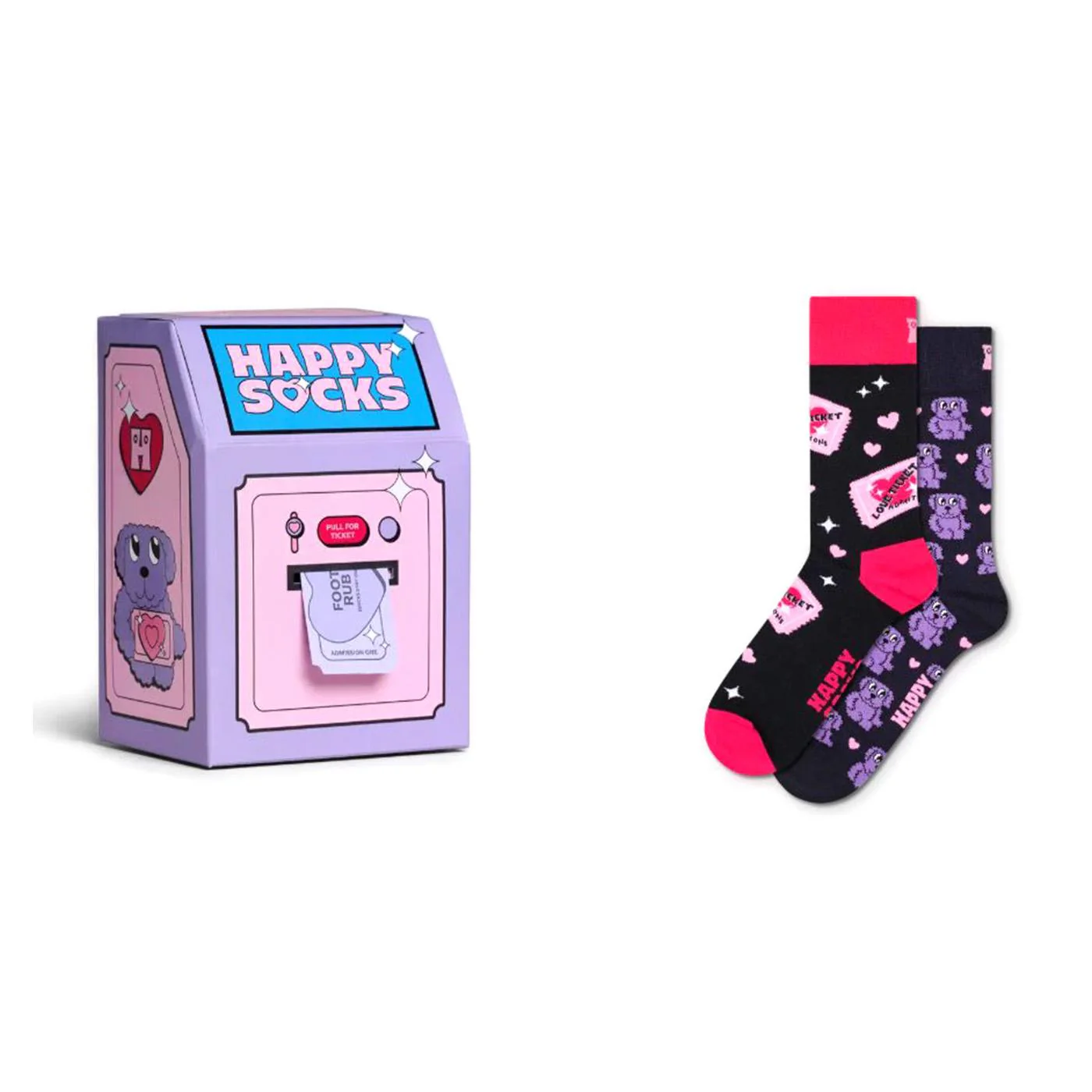 2-Pack Love Tickets Socks Gift Set - Set da Due Paia di Calzini Multicolore  ACCESSORI HAPPY SOCKS