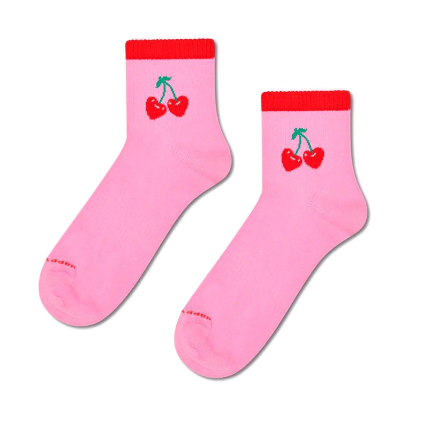 Cherry Mini Crew Sneaker Sock Dark Pink - Calzini Rosa  ACCESSORI HAPPY SOCKS