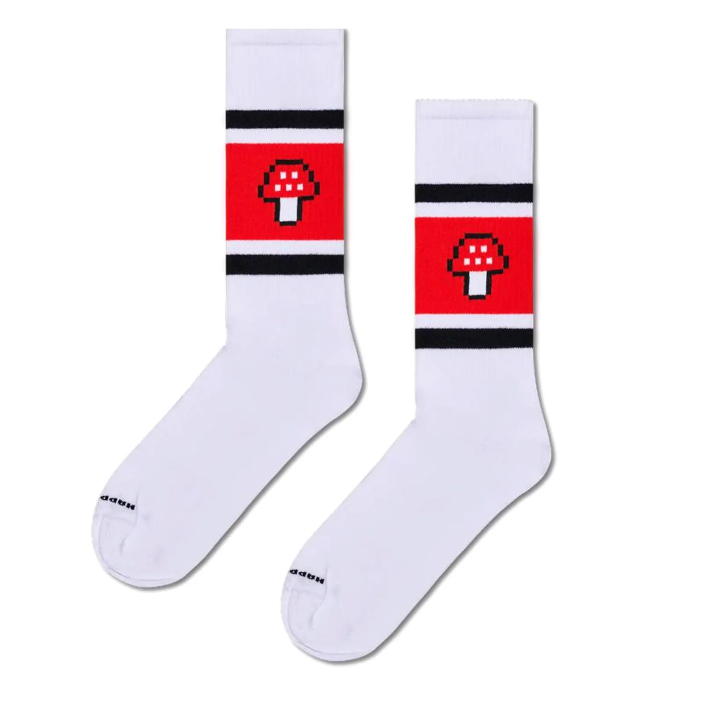 Mushroom Stripe Sneaker Sock - Calzini Bianchi Unisex HAPPY SOCKS