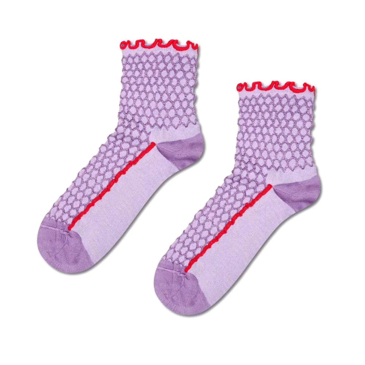 Structure Slinky Mini Crew Sock Purple - Calzini Viola  ACCESSORI HAPPY SOCKS