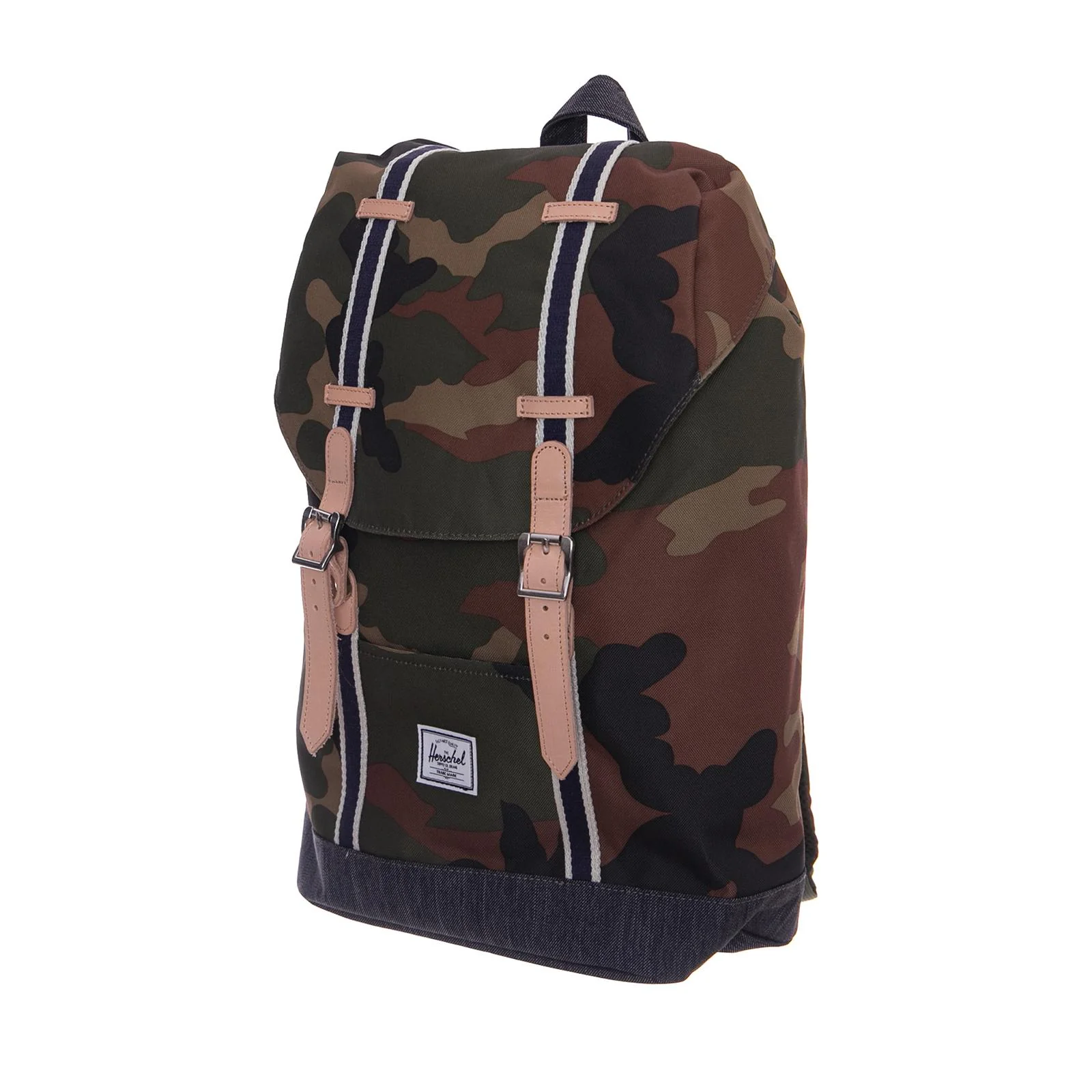 Retreat Mid-Volume Backpack - Woodland Camo / Dark Denim - Zaino Camo  ACCESSORI HERSCHEL