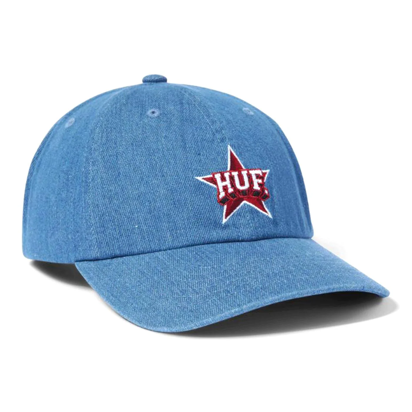 All Star 6 Panel CV Hat - Cappellino con Visiera Denim Jeans Blu  ACCESSORI HUF