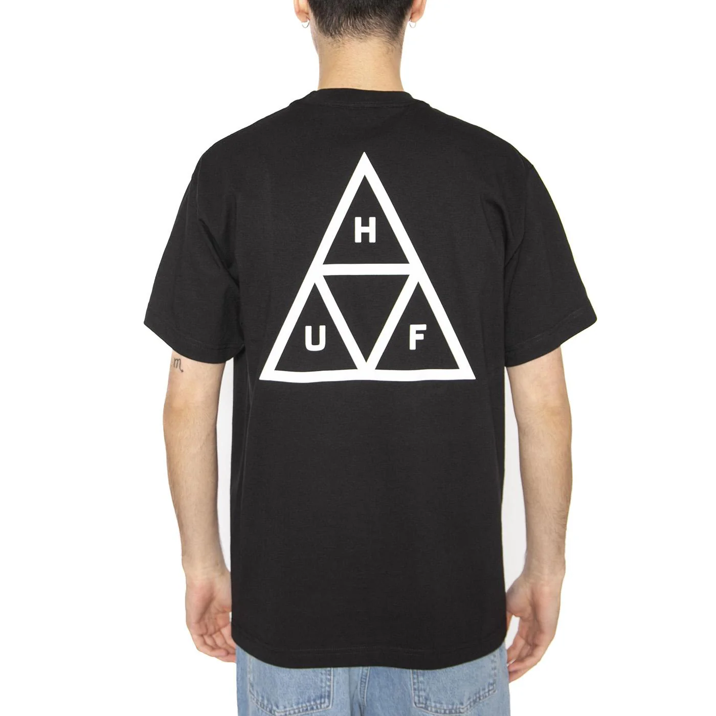 Huf Set TT S/S Tee Black - Maglietta Girocollo Uomo Nera Uomo HUF - Image 3