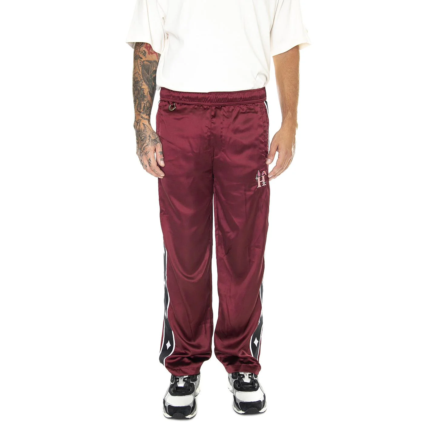 M' Huf x Freddy Gibbs Track Pant - Pantaloni Uomo Neri Uomo HUF - Image 2