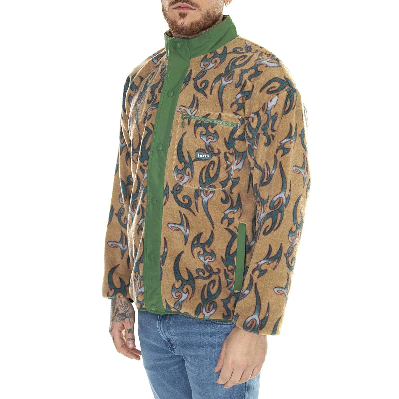Static Polar Fleece Oatmeal Sweat - Felpa Uomo Multicolore Uomo HUF