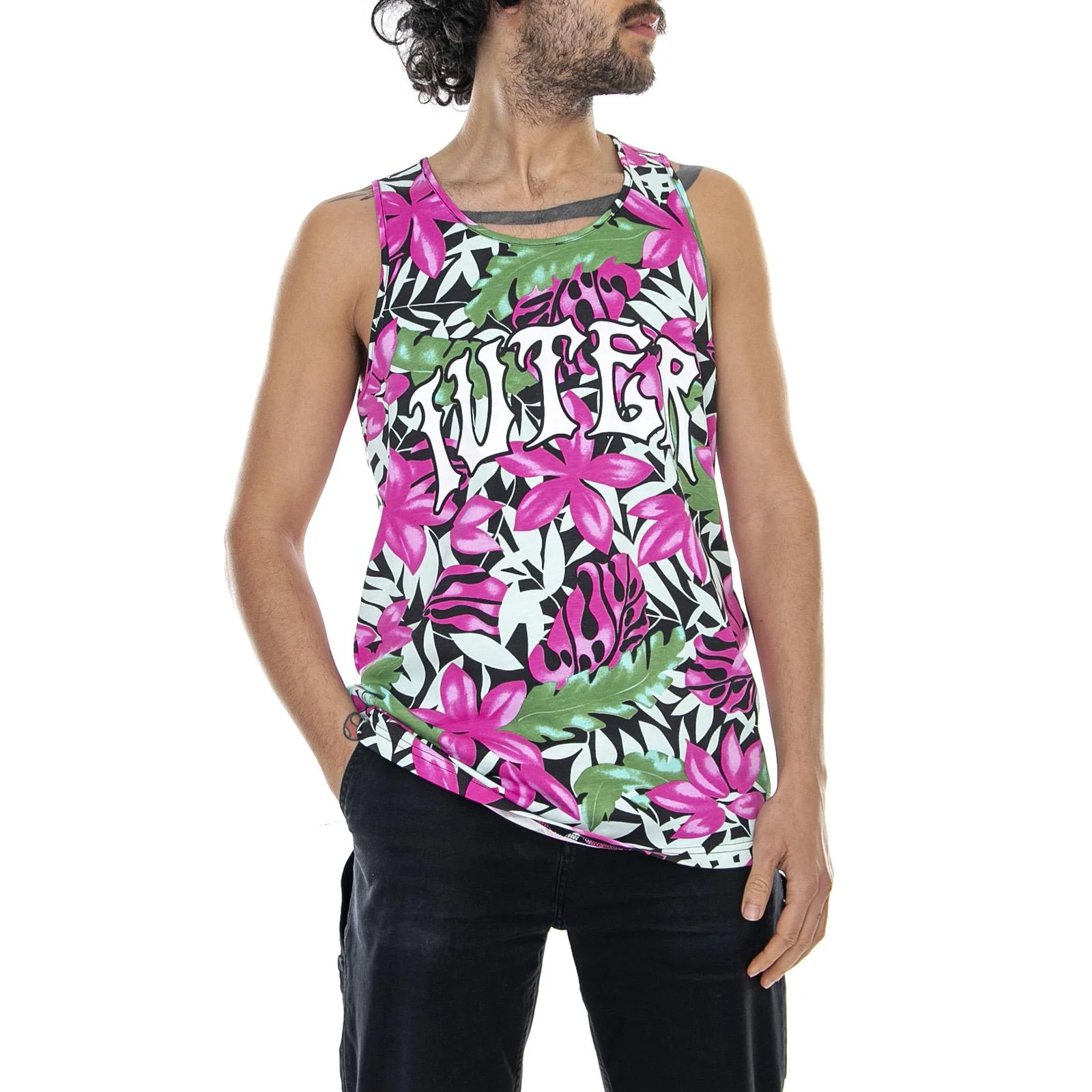 Griffin Floral Tank - Multicolor - Canotta Uomo Multicolore Uomo IUTER