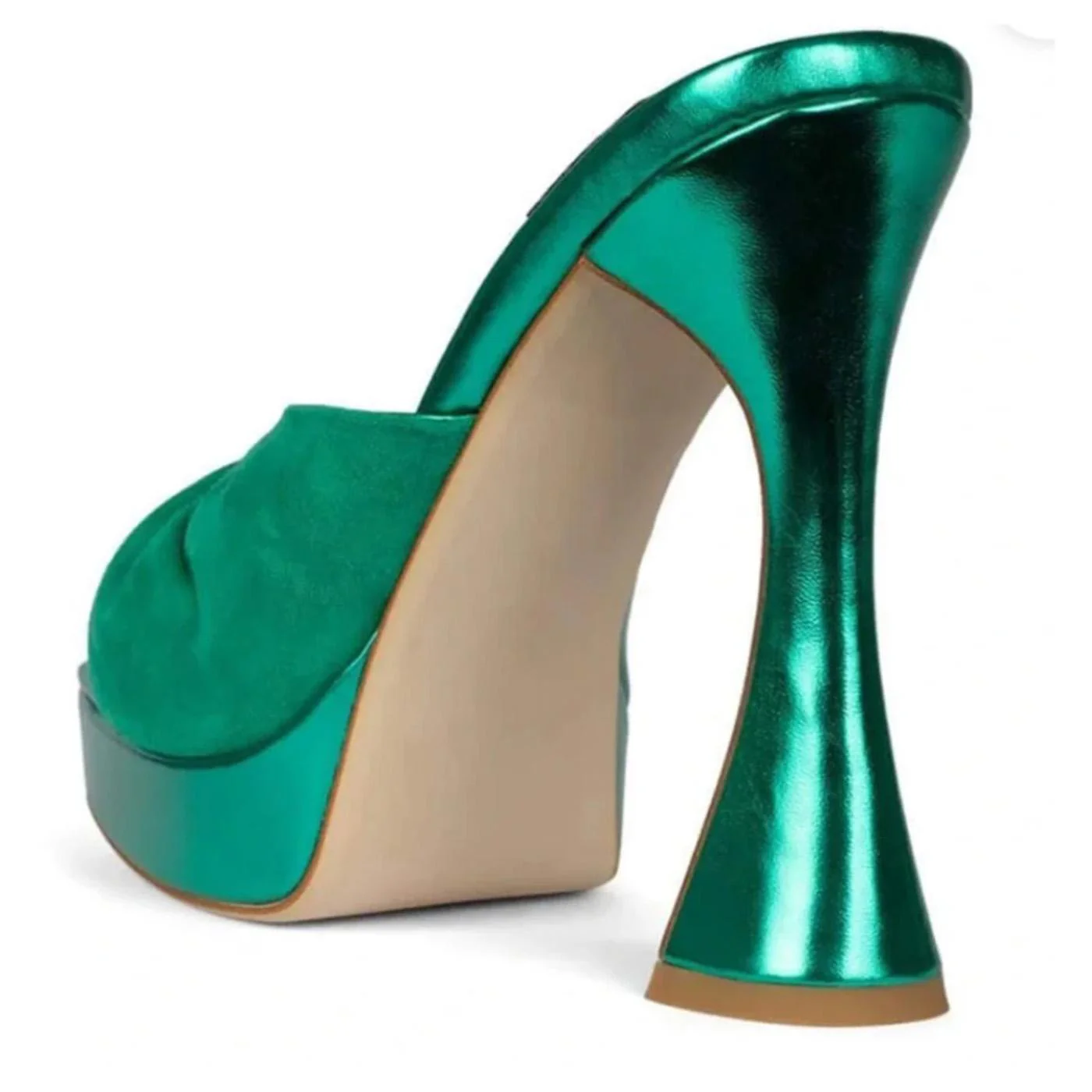 HOLLYWEIRD - GREEN MET GREEN SUEDE - Scarpe con Tacco Donna Verdi Donna JEFFREY CAMPBELL - Image 3