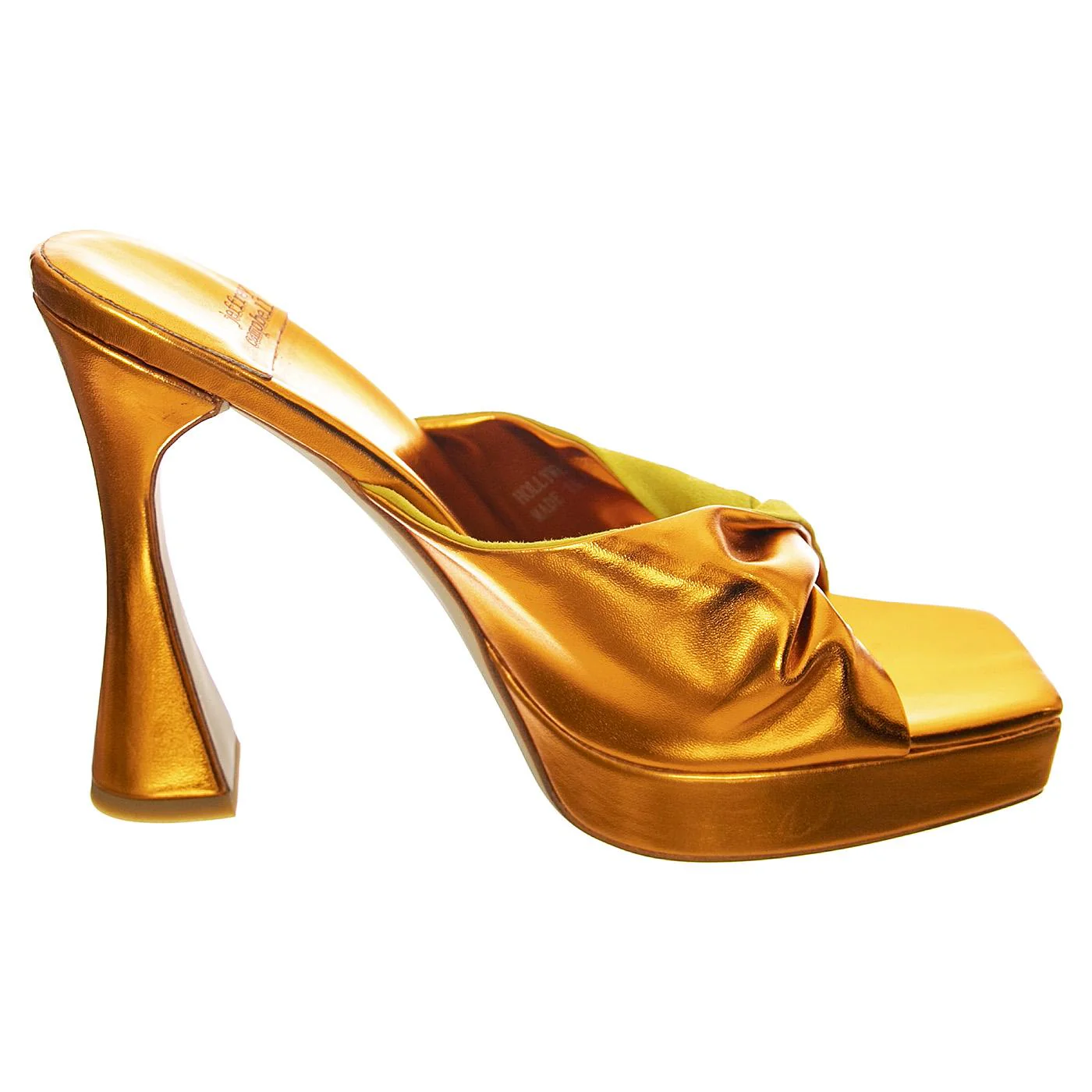 Hollyweird Yellow Kid Suede and Pu - Sandali Donna Arancioni Donna JEFFREY CAMPBELL - Image 2