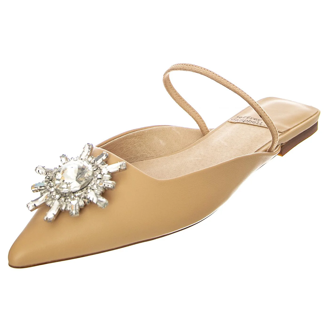 Latira Beige Silver Kid Leather + Fabric - Sandali Donna Beige Donna JEFFREY CAMPBELL