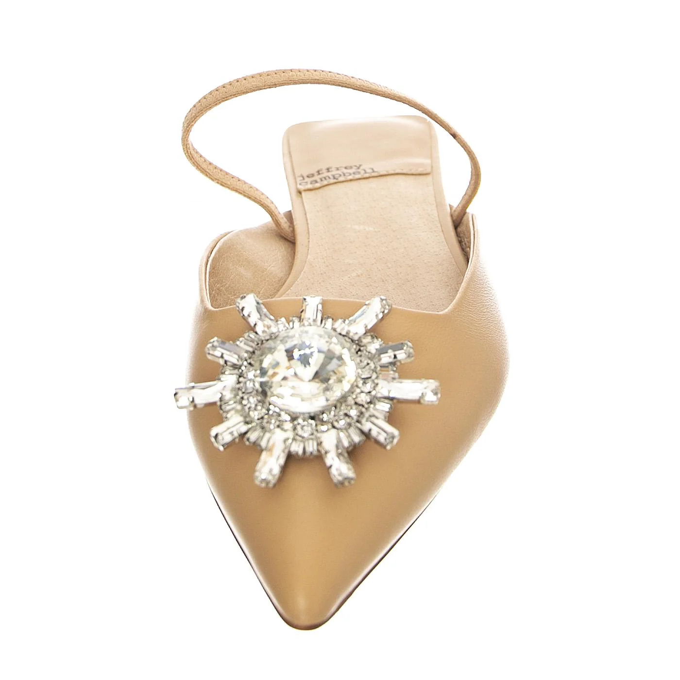 Latira Beige Silver Kid Leather + Fabric - Sandali Donna Beige Donna JEFFREY CAMPBELL - Image 3