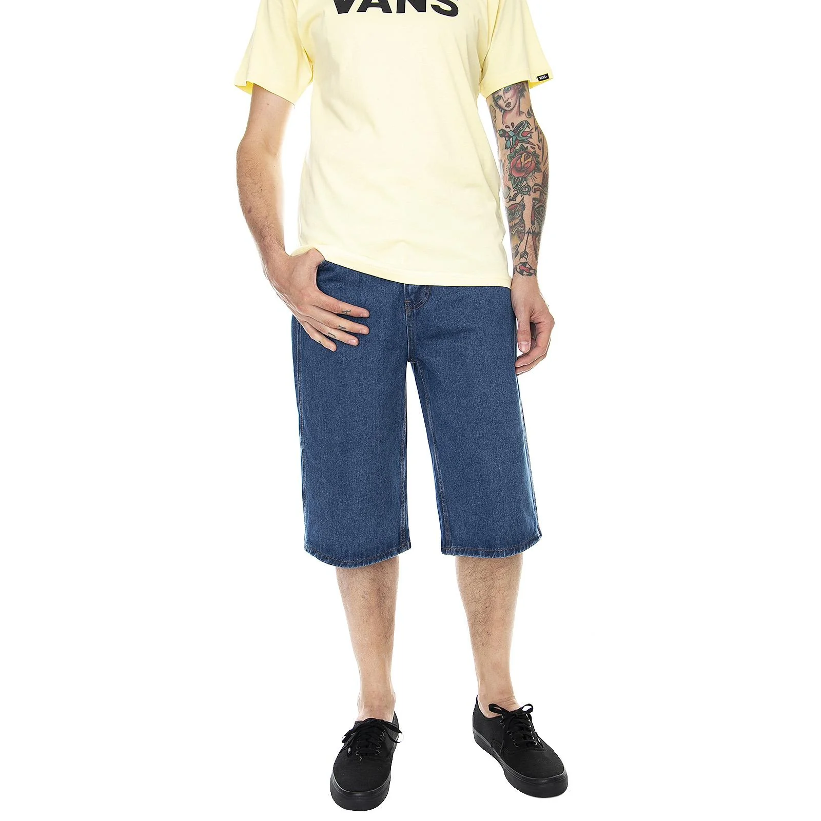 KK Denim Shorts - Blue - Bermuda Denim Jeans Uomo Blu  Uomo KARL KANI