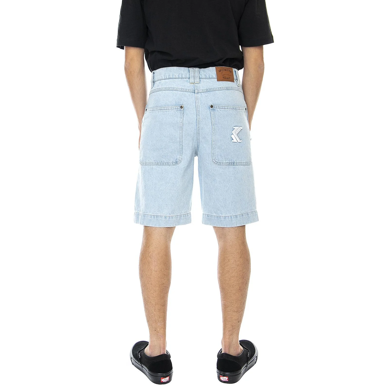Mens Og Rinse Denim Jeans Shorts - Light Blue - Bermuda Denim Jeans Uomo Blu  Uomo KARL KANI - Image 3