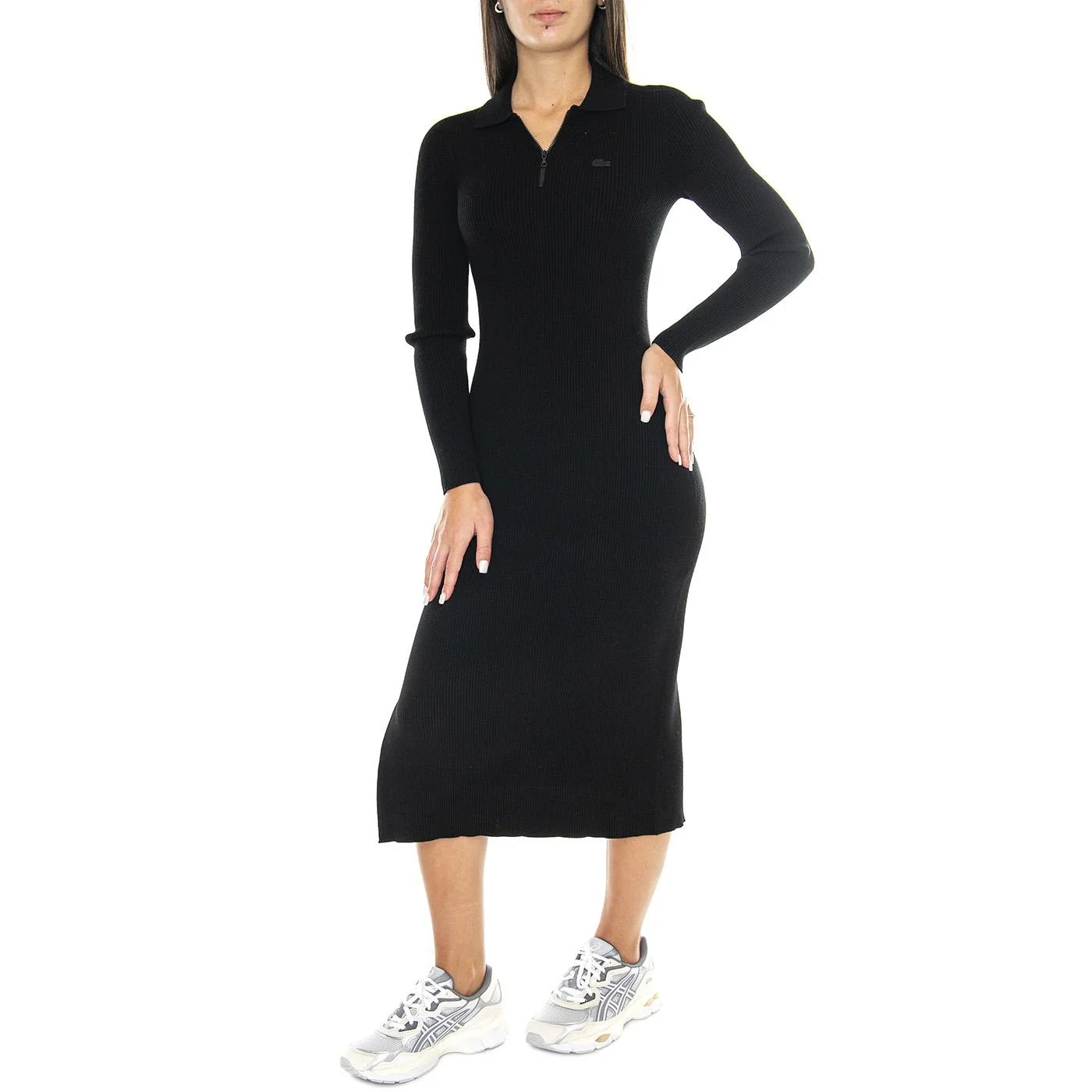 Abitino EF0632-031 - Vestito Donna Nero  Donna LACOSTE