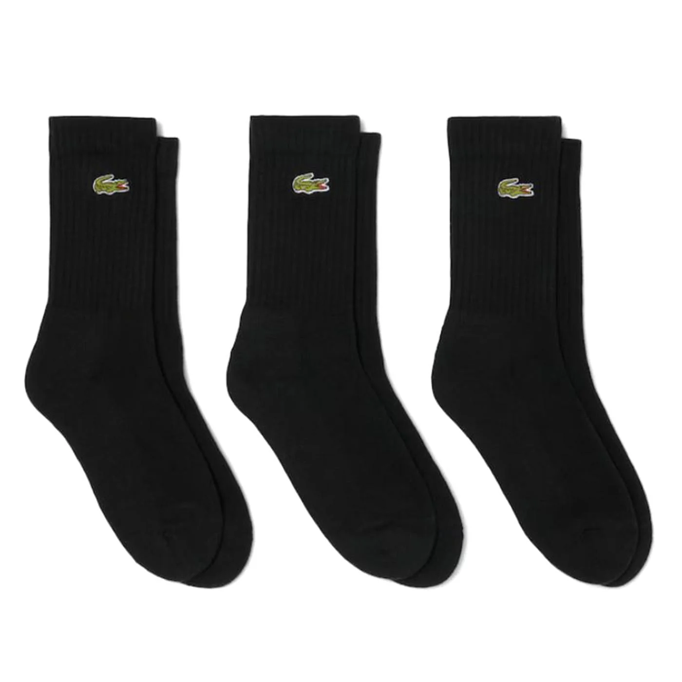 Calze - Set da Tre Paia di Calzini Neri con Logo Lacoste ACCESSORI LACOSTE