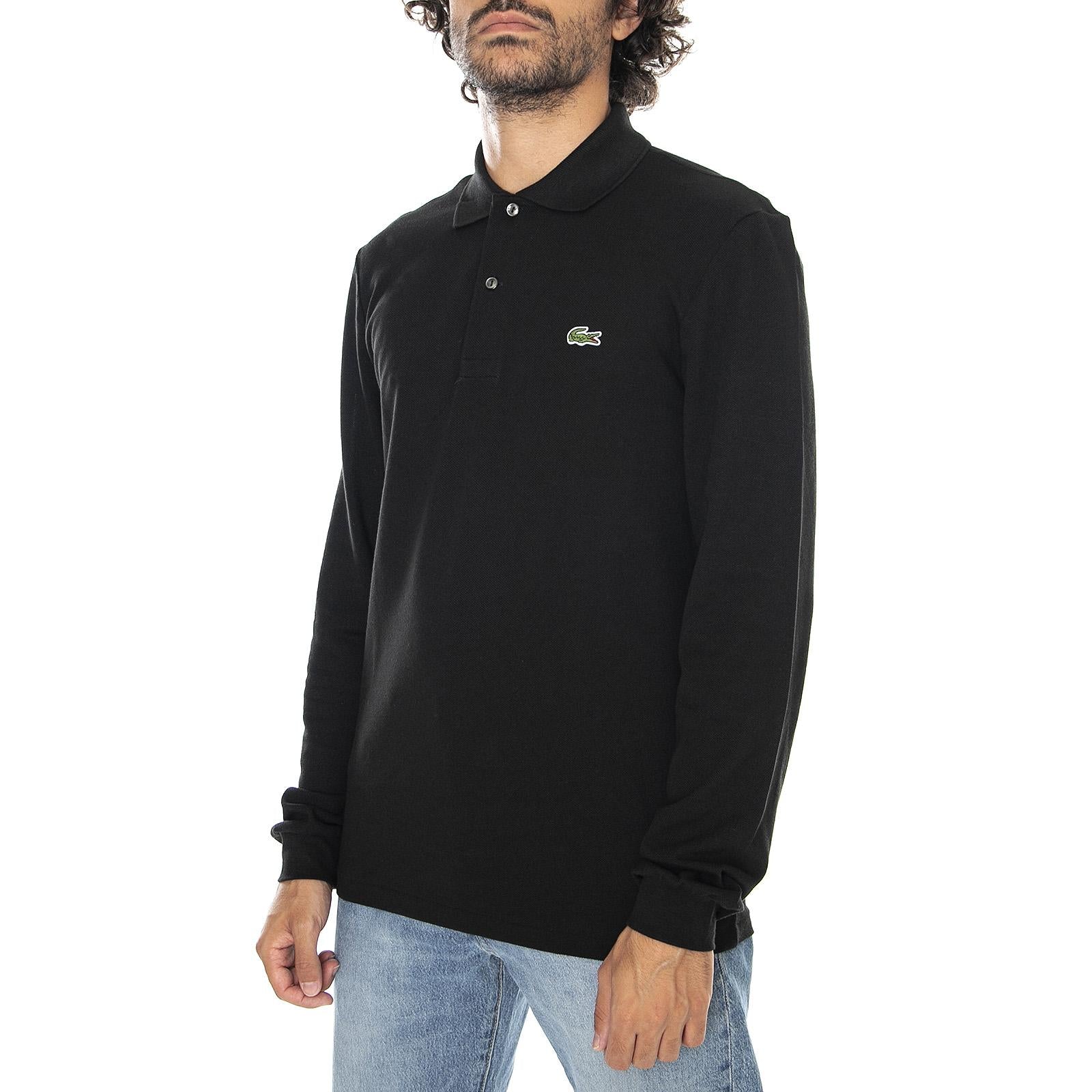 Classic 031 Long Sleeves Polo Shirt Black - Polo Maniche Lunghe Uomo Nera  Uomo LACOSTE