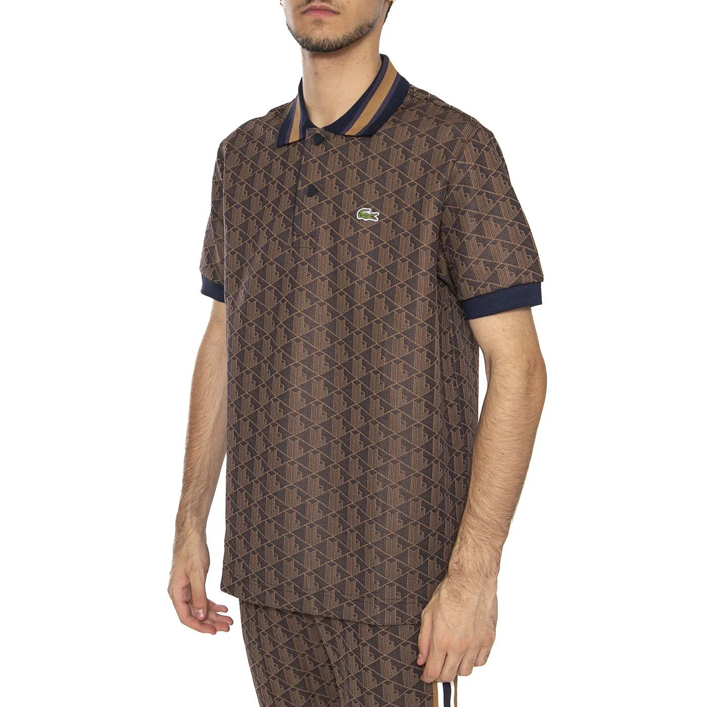 Maglietta M/C 9I4 Brown - Polo Shirt Uomo Marrone Uomo LACOSTE