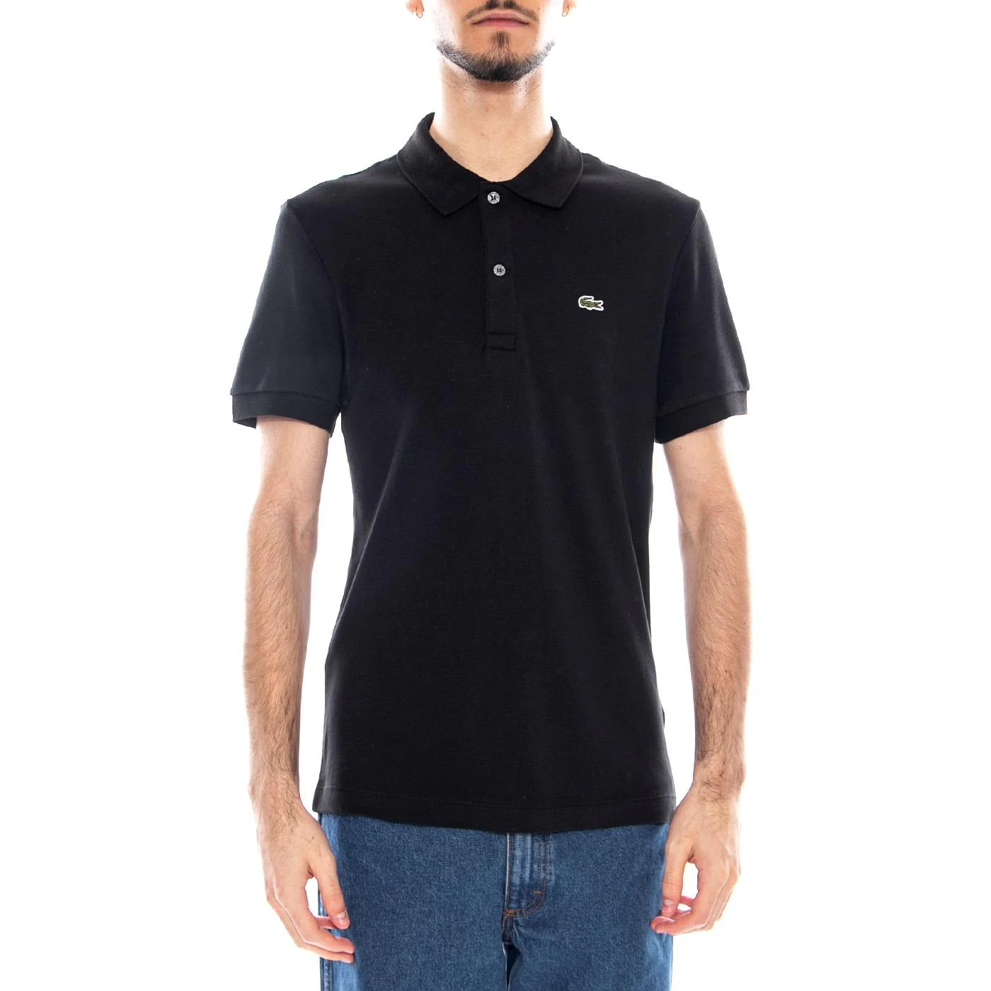 Polo Uomo Nera Lacoste - Maglietta Manica Corta con Logo Uomo LACOSTE - Image 3