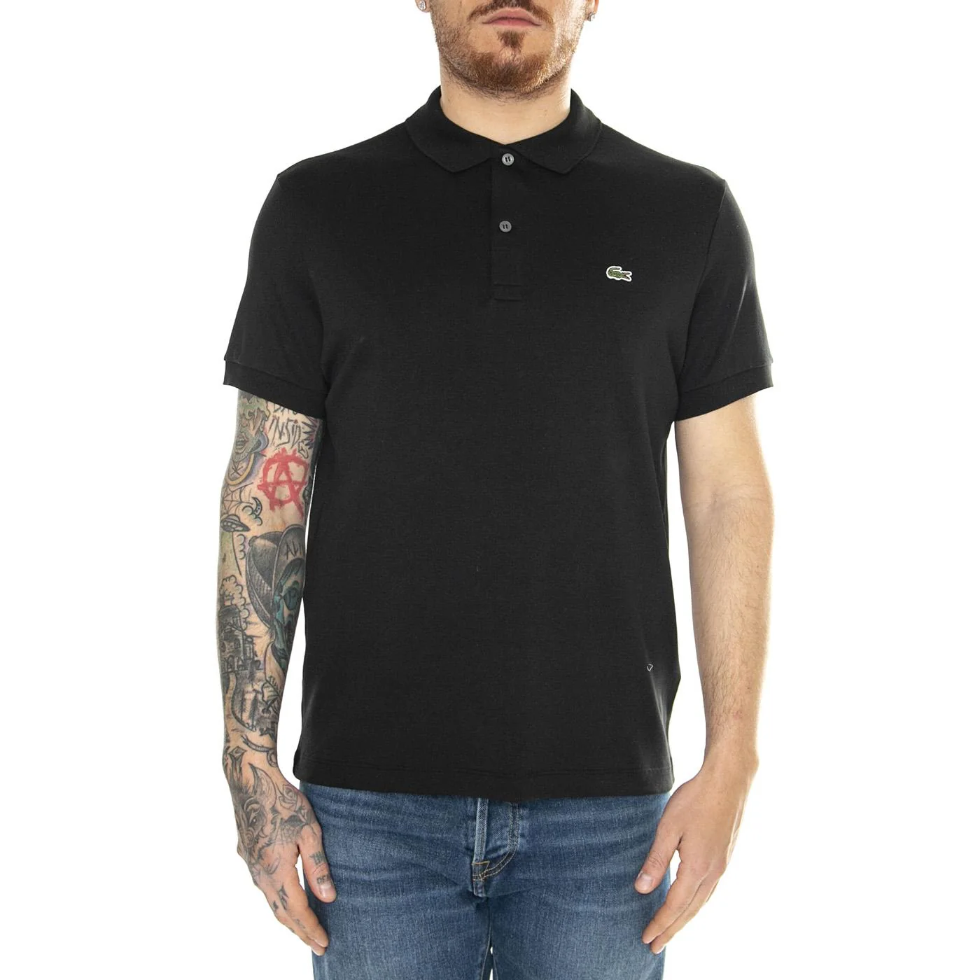 Polo Uomo Nera Lacoste - Maglietta Manica Corta con Logo Uomo LACOSTE - Image 4