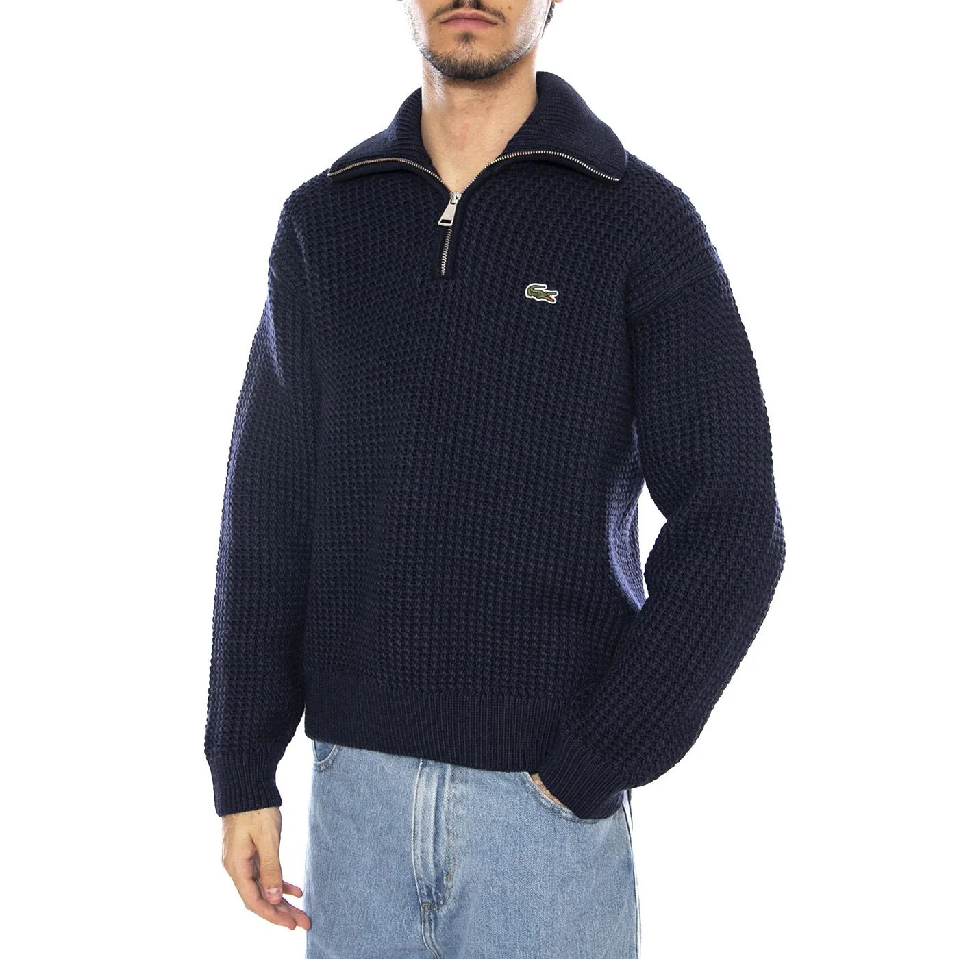 PULLOVER 166 Blue Navy - Maglione Collo Alto Uomo Blu Navy Uomo LACOSTE