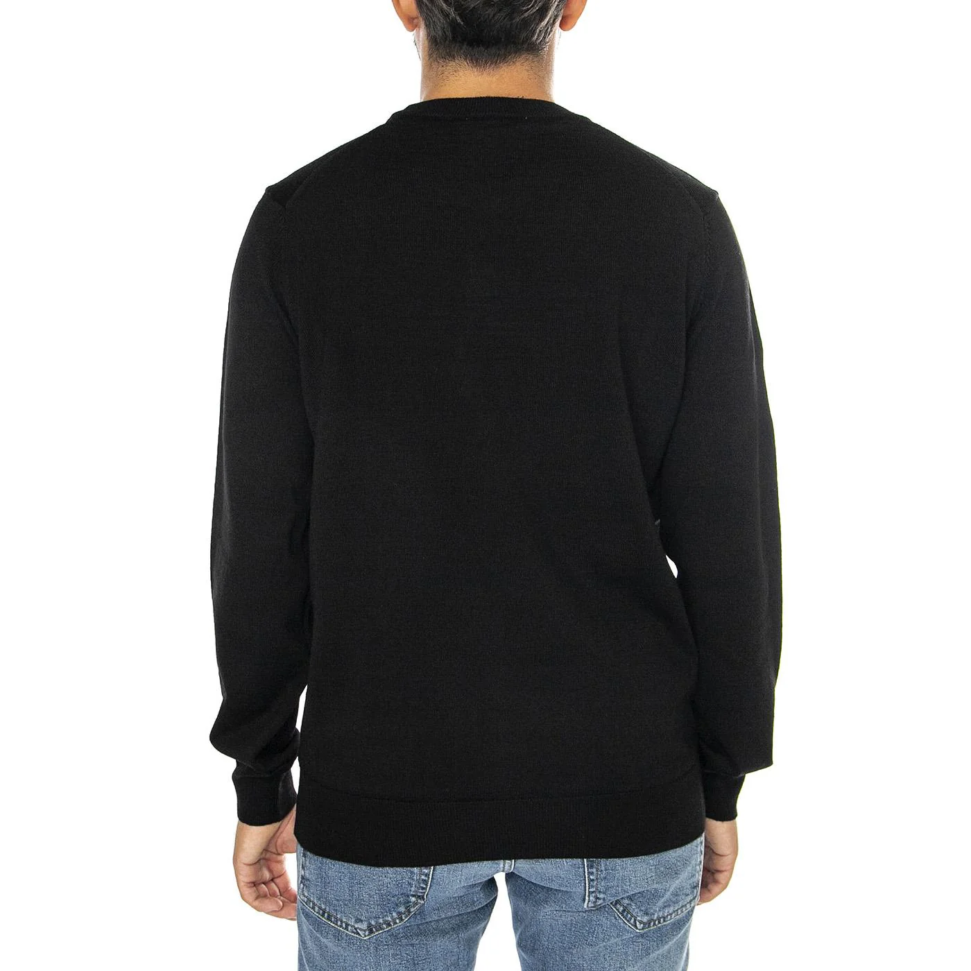 Pullover AH3225-031 Black - Maglione Girocollo Uomo Nero Uomo LACOSTE - Image 3