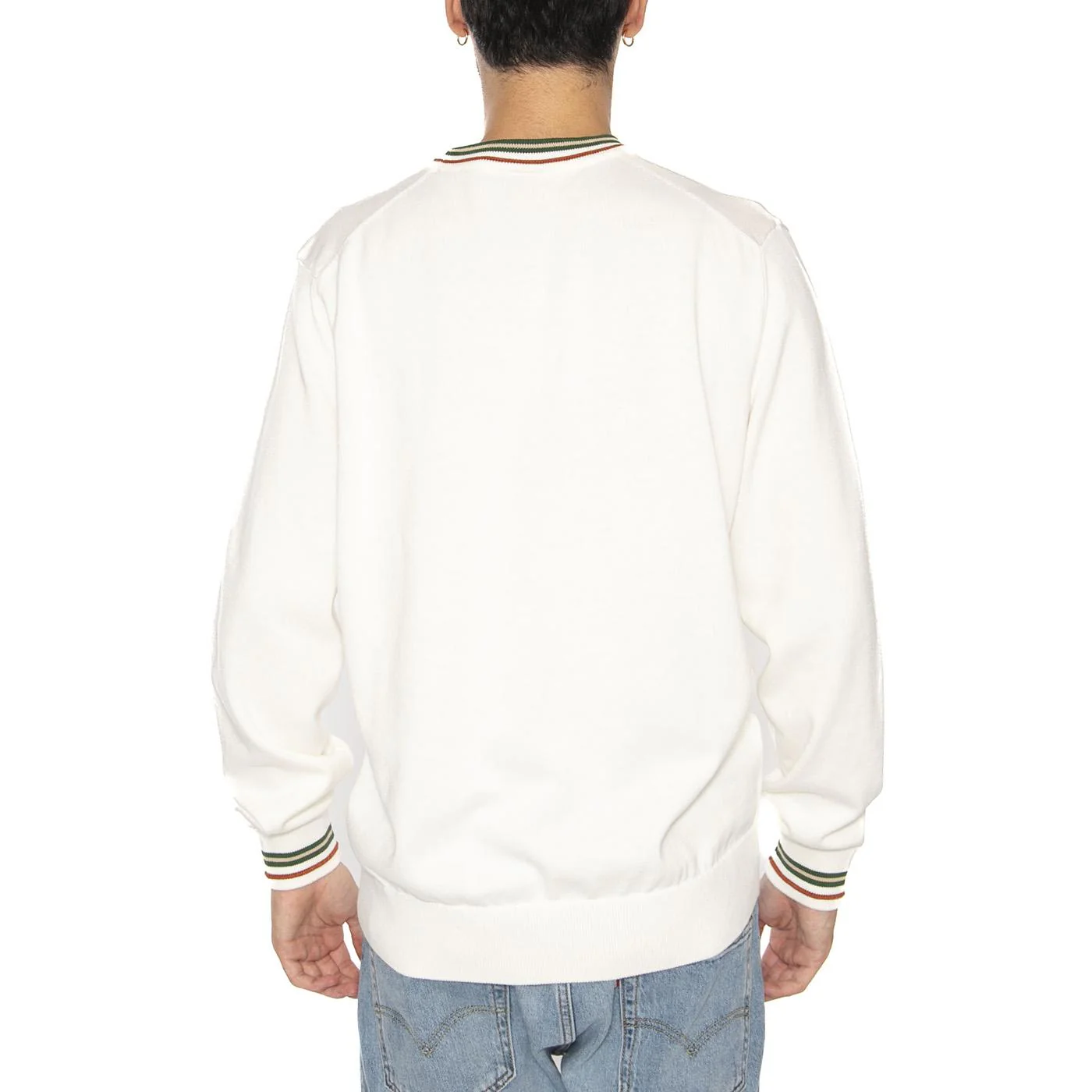 Pullover X0N White - Maglione Girocollo Uomo Bianco Uomo LACOSTE - Image 4