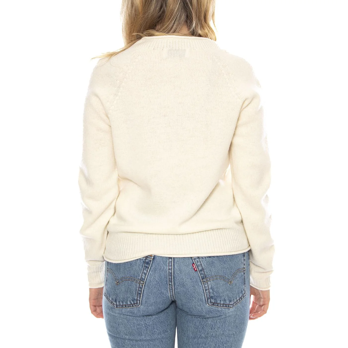Pullover XJF Lacoste -- Maglione Girocollo Donna Bianco Donna LACOSTE - Image 3
