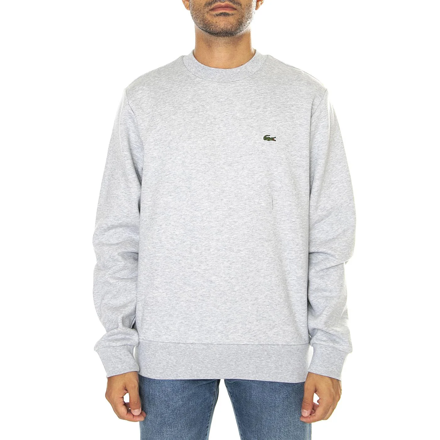 Sweatshirt SH9608-CCA - Felpa Girocollo Uomo Grigia Uomo LACOSTE - Image 2