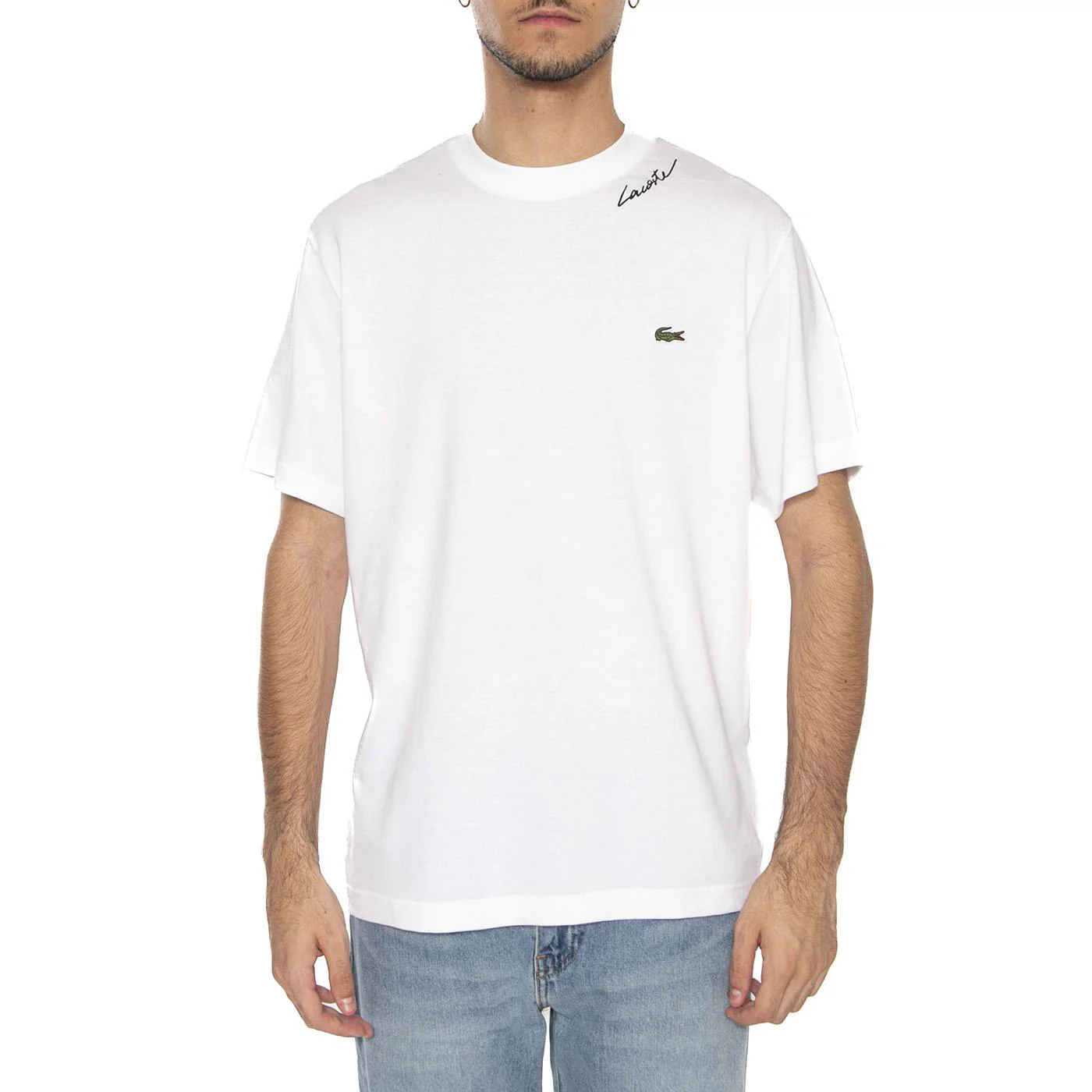 T-shirt 001 White - Maglietta Girocollo Uomo Bianca Uomo LACOSTE - Image 3