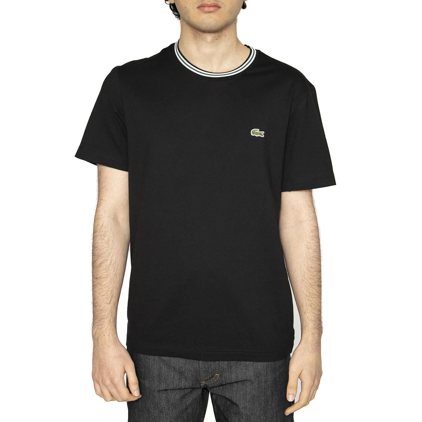 T-Shirt 031 Black - Maglietta Girocollo Uomo Nera Uomo LACOSTE - Image 2
