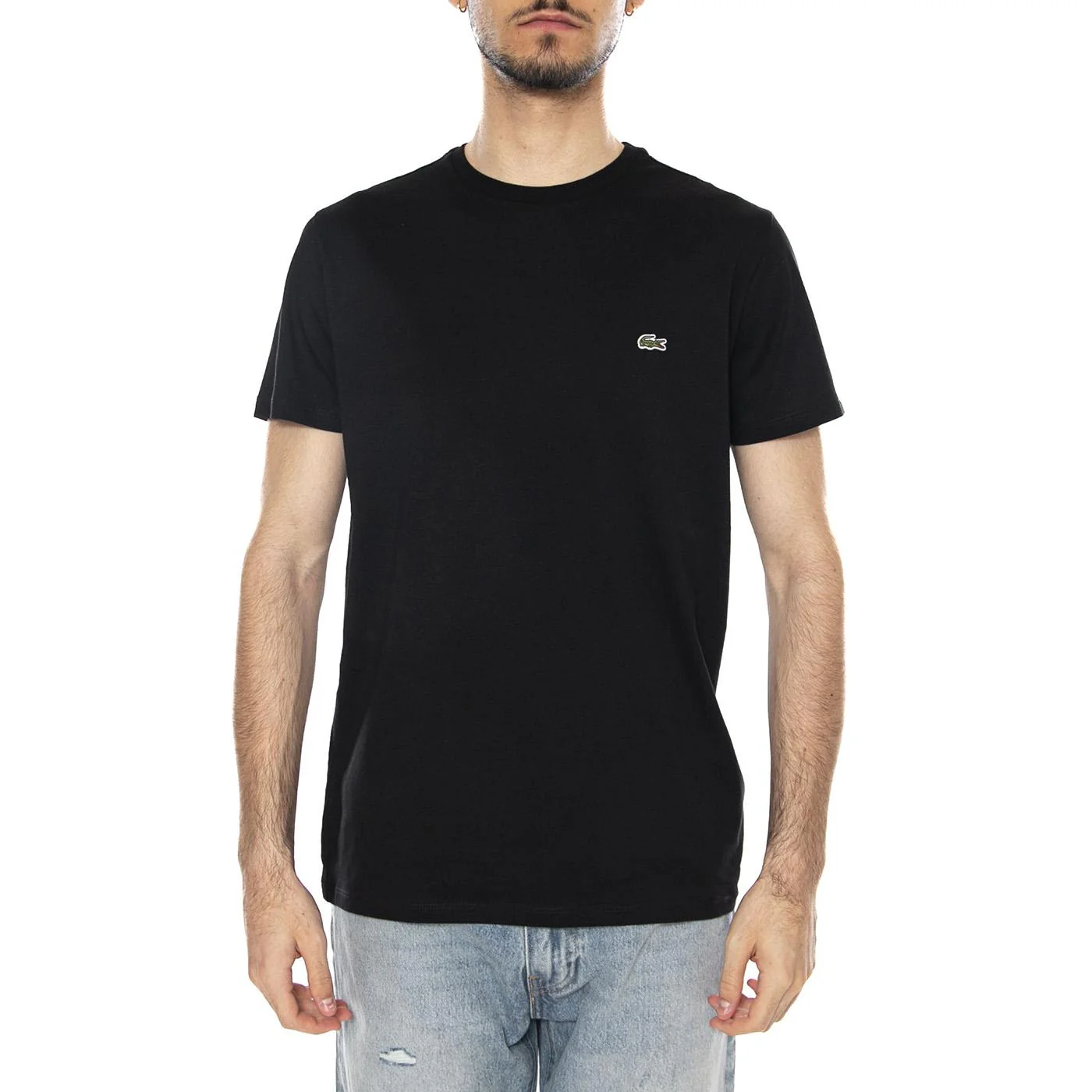 T-SHIRT BLACK - Maglietta Girocollo Uomo Nera  Uomo LACOSTE - Image 2
