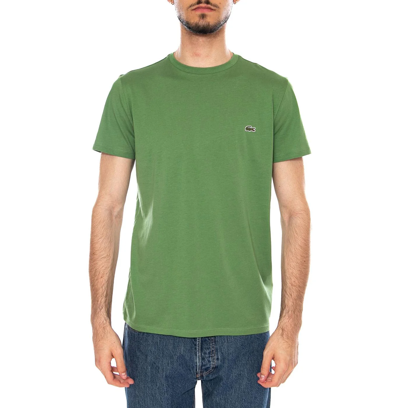 T-SHIRT GREEN - Maglietta Lacoste Girocollo Uomo Verde Uomo LACOSTE - Image 2