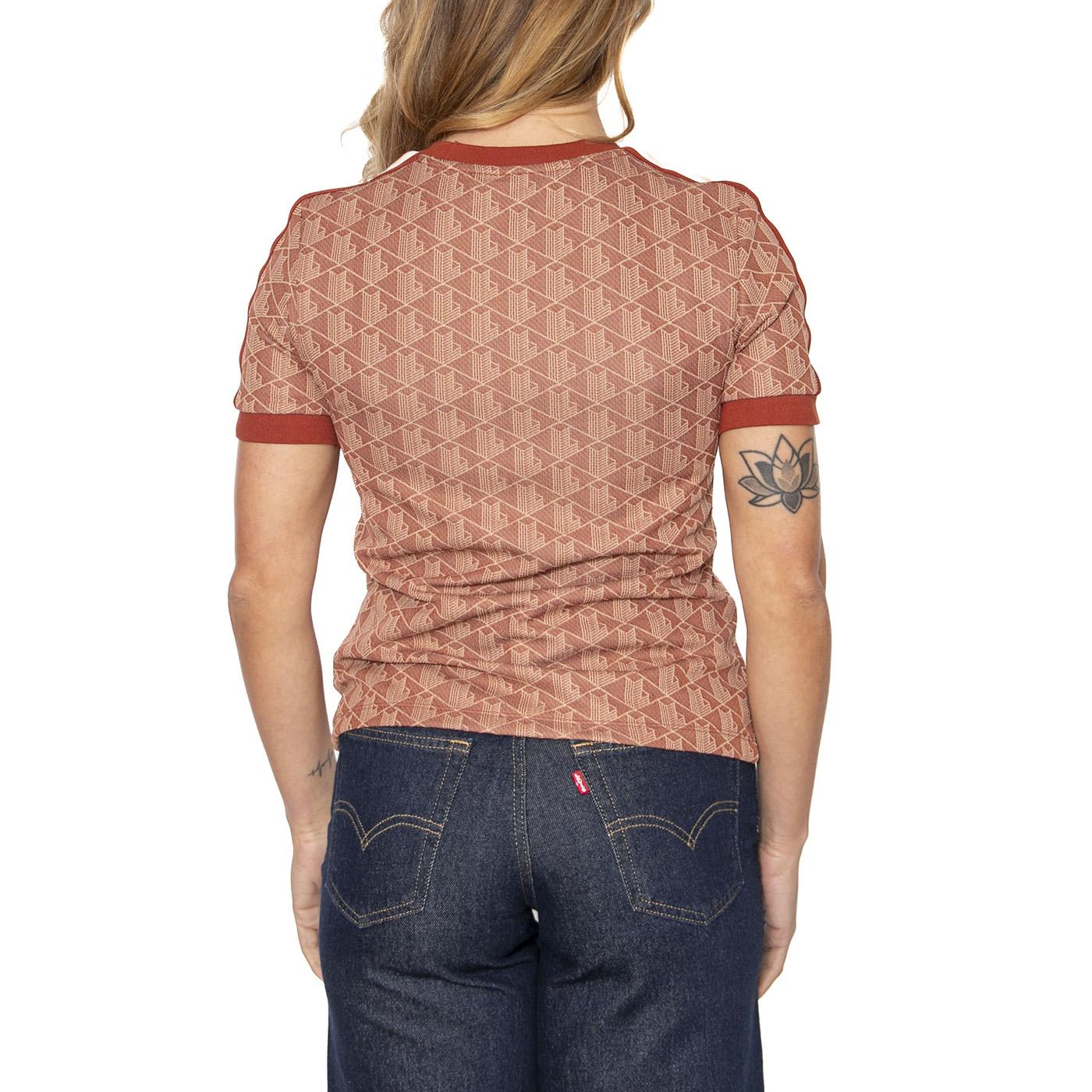 T-Shirt GTI Brown - Maglietta Girocollo Donna Marrone  Donna LACOSTE - Image 3
