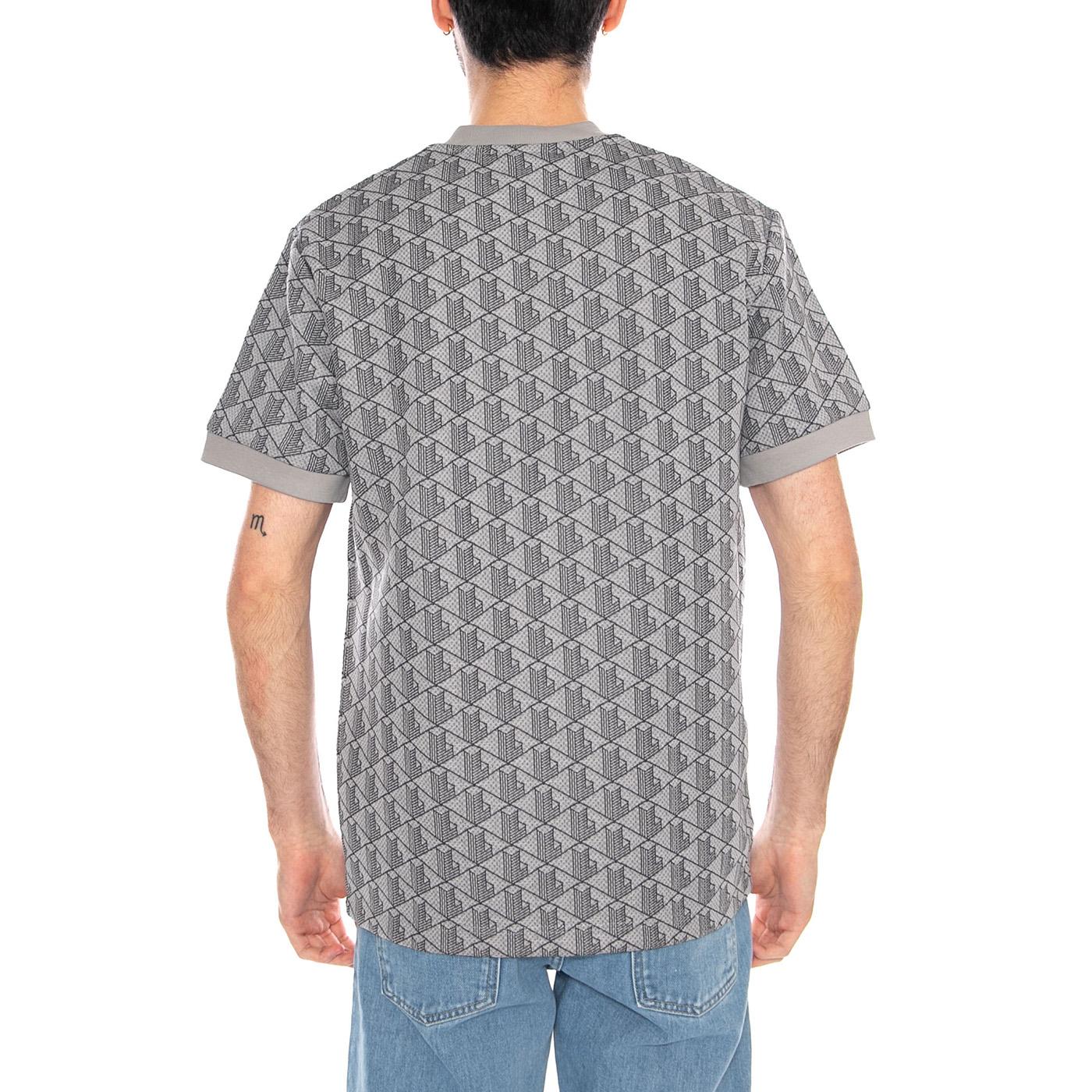 T-Shirt Multi Logo Lacoste - Maglietta Girocollo Uomo Multicolore  Uomo LACOSTE - Image 3