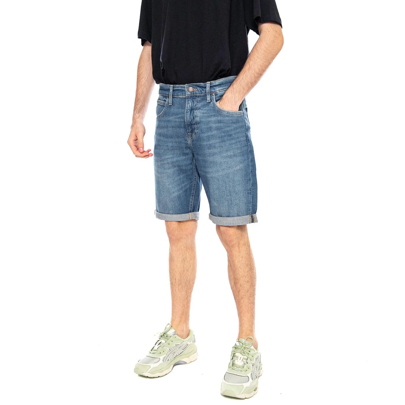 5 POCKET SHORT BUD - Bermuda Denim Jeans Uomo Blu Uomo LEE