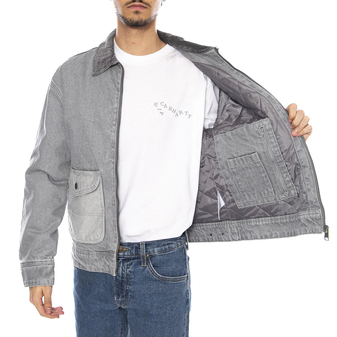 91U Utility Jacket Geminy Grey - Giacca Denim Jeans Uomo Grigia Uomo LEE - Image 5