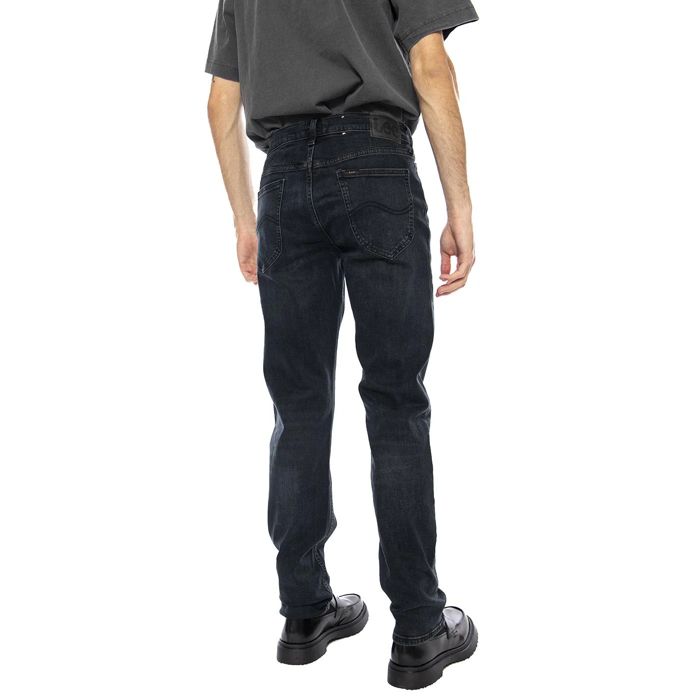 Daren Zip Fly Blue Matter Black Denim Jeans - Pantaloni Denim Jeans Uomo Neri Uomo LEE - Image 3