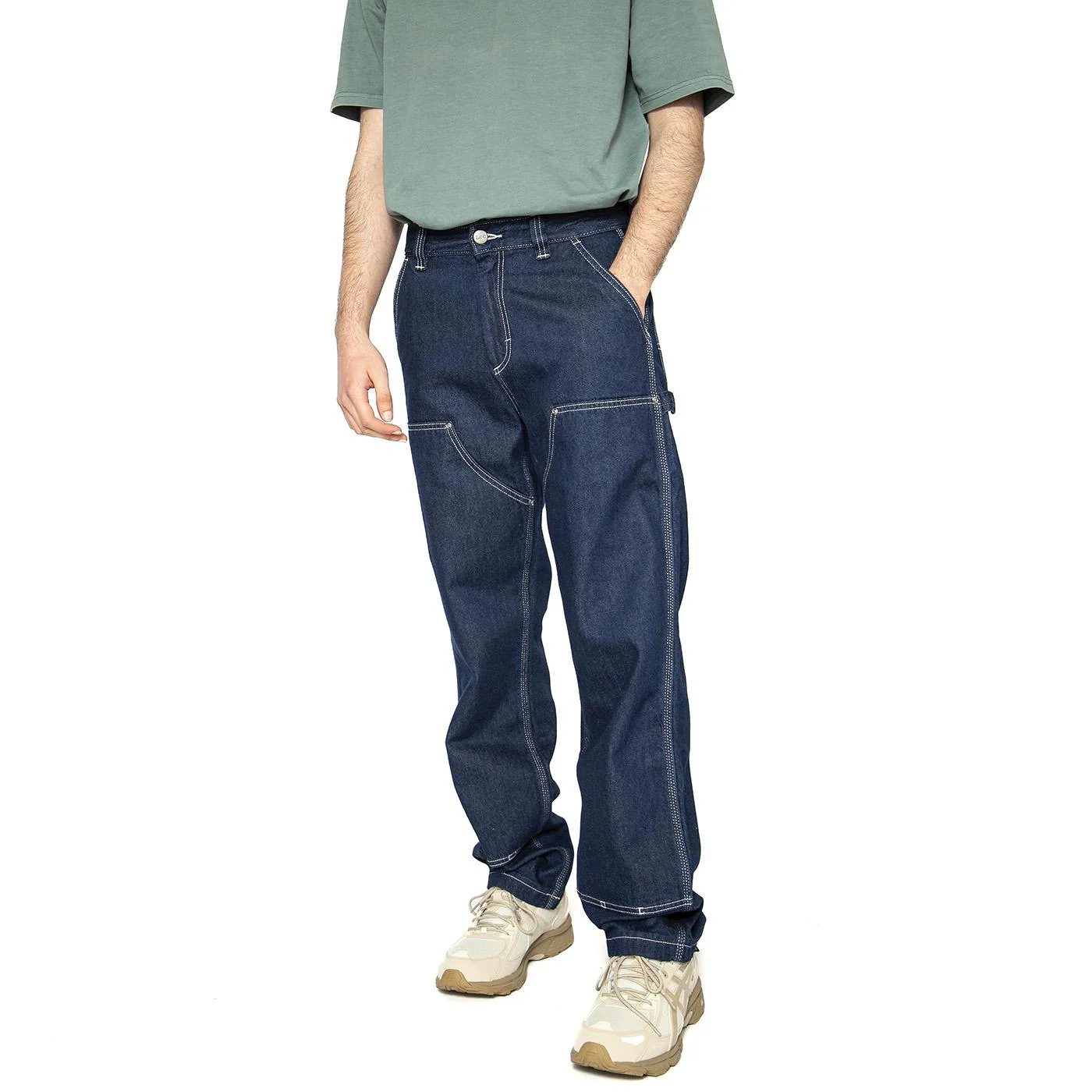 Double Knee Carpenter Raw - Pantaloni Uomo Blu  Uomo LEE