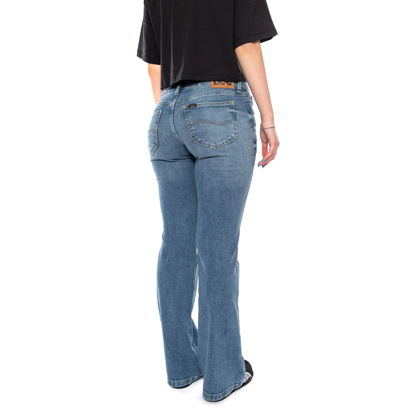JESSICA RISING SIGN BLUE - Pantaloni Denim Jeans Donna Blu Donna LEE - Image 3