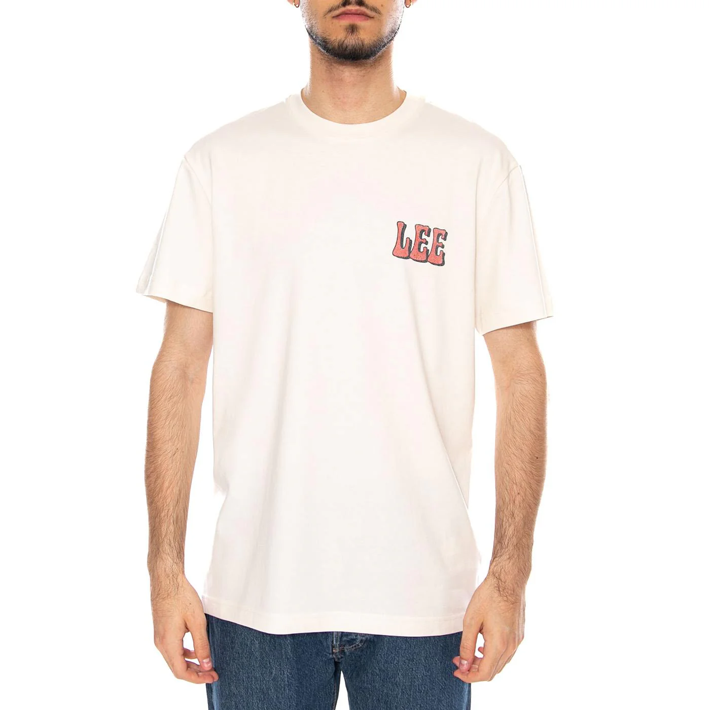 LEE VINYL TEE NATURAL - Maglietta Girocollo Uomo Bianca Uomo LEE - Image 2