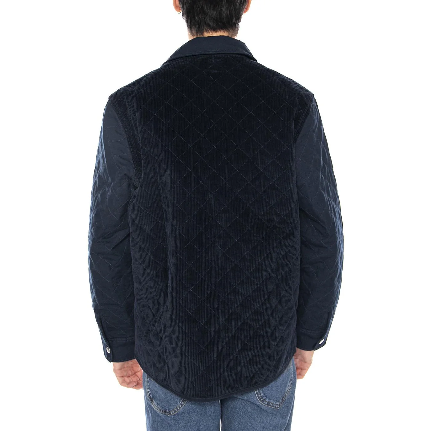 Mixed Media Overshirt Rivet Navy - Giacca Sovracamicia UomoBlu Uomo LEE - Image 3