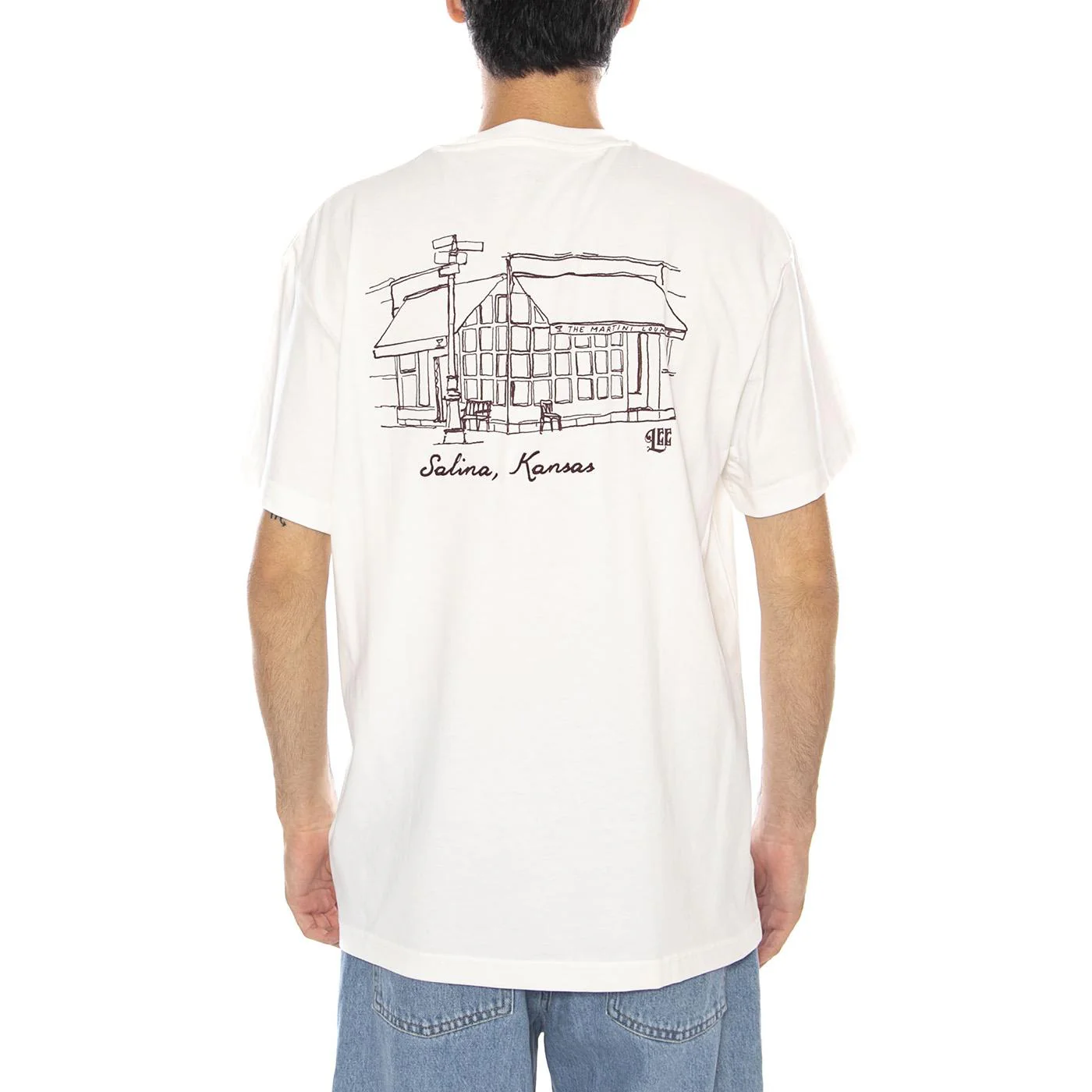 Relaxed Graphic Tee Ecru - Maglietta Girocollo Uomo Crema Uomo LEE - Image 3