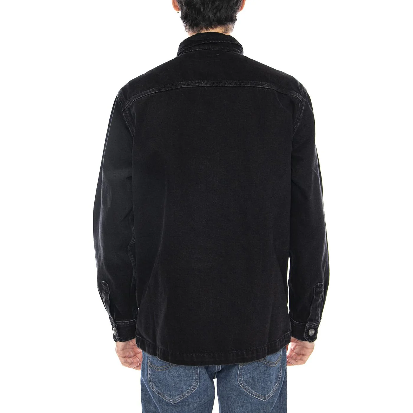 Relaxed Worwear Overshirt No Break Black - Giacca Sovracamicia Uomo Nera  Uomo LEE - Image 3