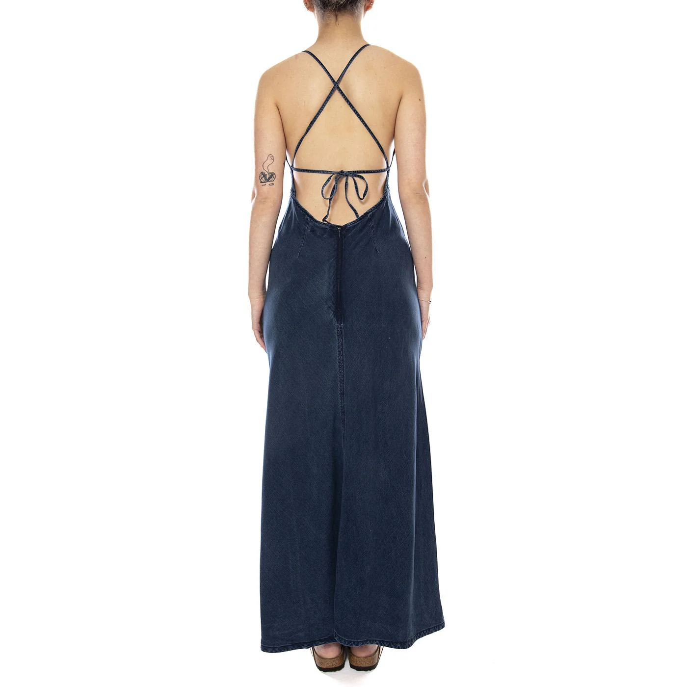 SLIP DRESS FROZEN IN TIME BLUE - Abito Donna Lungo Blu Donna LEE - Image 3